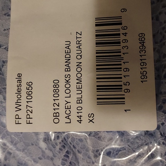 NWT Free People "Lacey Looks" Bandeau, blue -XS, - Picture 4 of 4